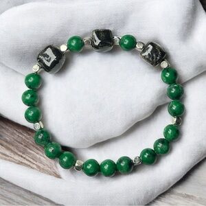 Malachite Stone Beaded Bracelet